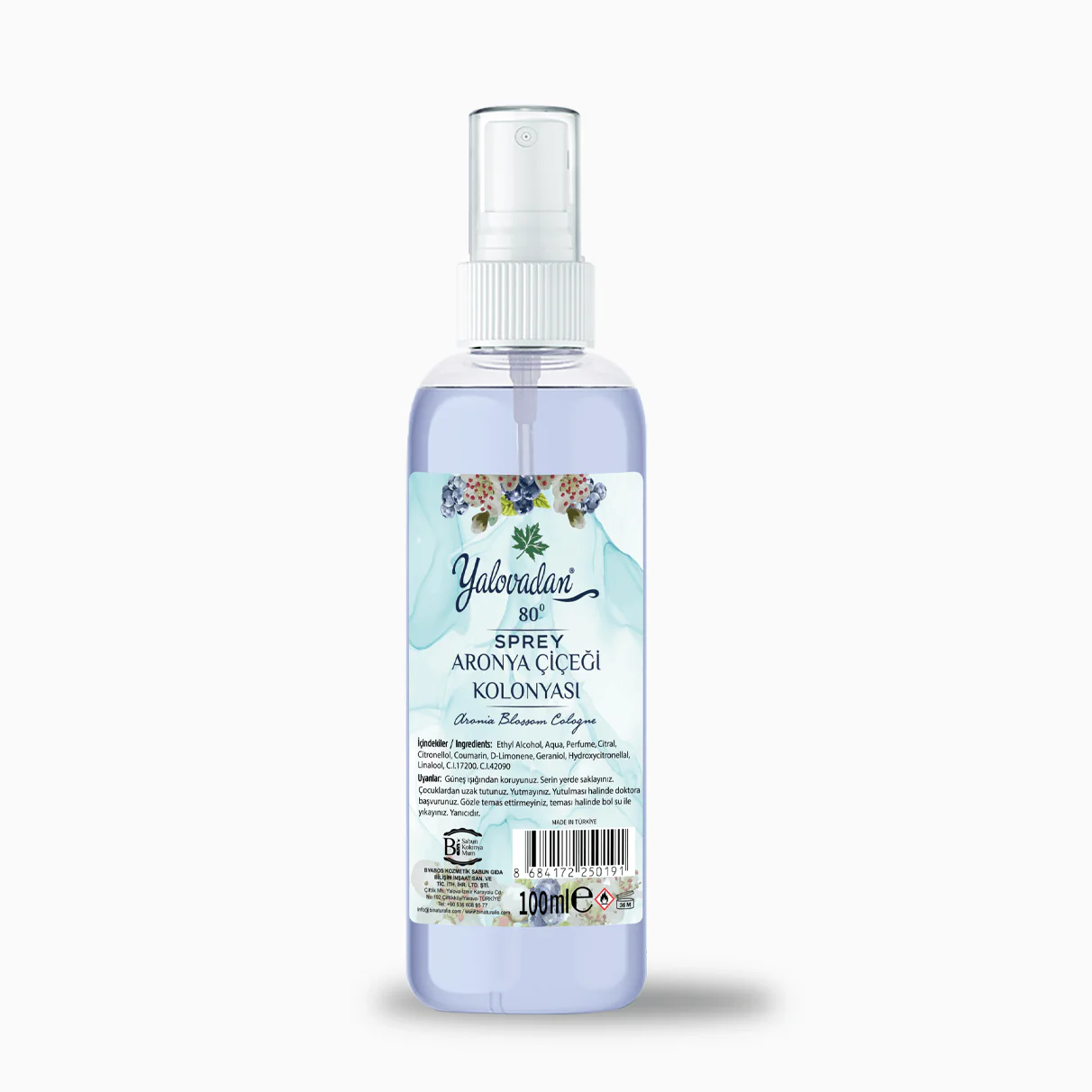 Aronya Çiçeği Kolonyası 100 ML Sprey Pet Şişe